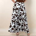 Distinctive Cow Print Wide Leg Trousers